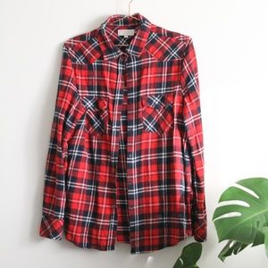 Red Flannel Button-Down